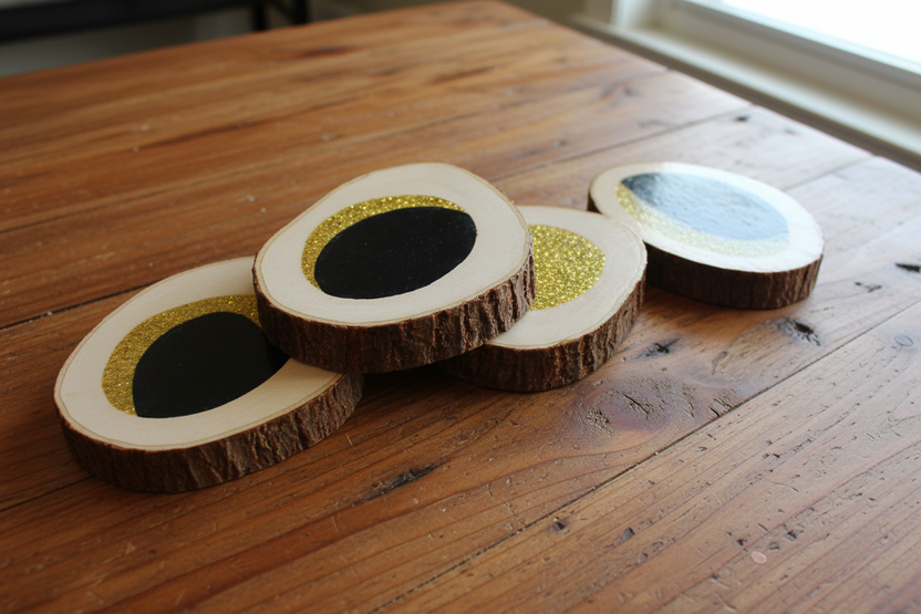 Moonlit Timber Coasters
