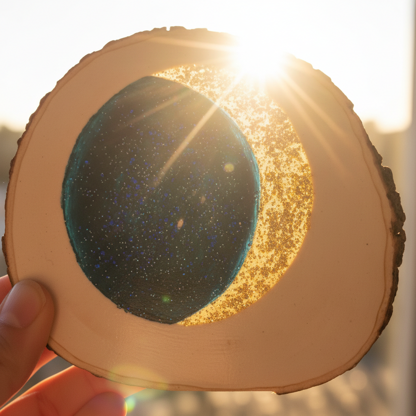 Moonlit Timber Coasters