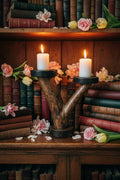 Natural Wood Branch Candle Stand