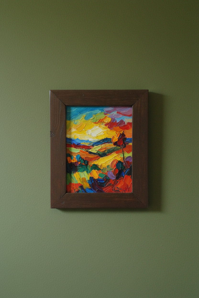 Hand-Crafted White Pine Frame|Mocha Stain|Farmhouse Wall Decor
