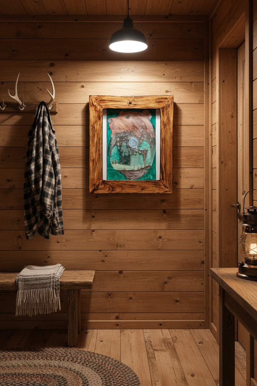 Handcrafted Wooden Frame — Warm, Rustic, and One‑of‑a‑Kind