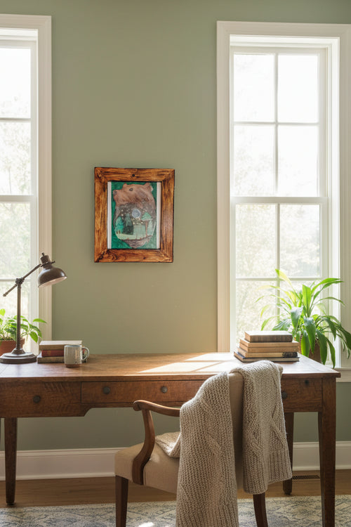 Handcrafted Wooden Frame — Warm, Rustic, and One‑of‑a‑Kind