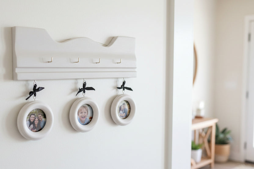 Hearthline Trio: Hand-Painted Gallery & Key Rail